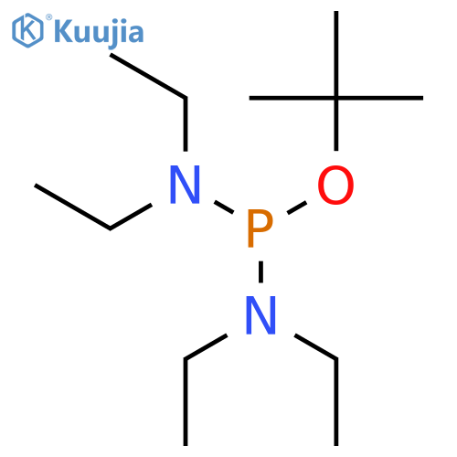 Phosphorodiamidousacid, N,N,N',N'-tetraethyl-, 1,1-dimethylethyl ester structure