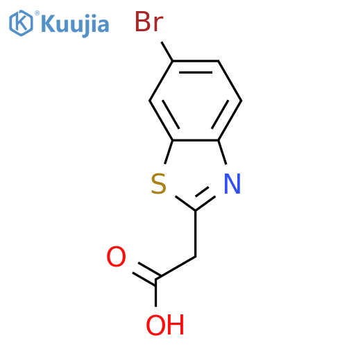 2-Benzothiazoleacetic acid, 6-bromo- structure