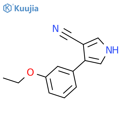 4-(3-ethoxyphenyl)-1H-Pyrrole-3-carbonitrile structure