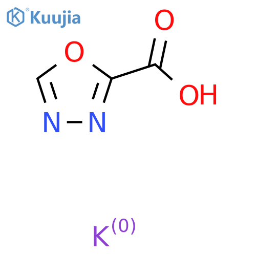 1,3,4-Oxadiazole-2-carboxylic acid, potassium salt (1:1) structure