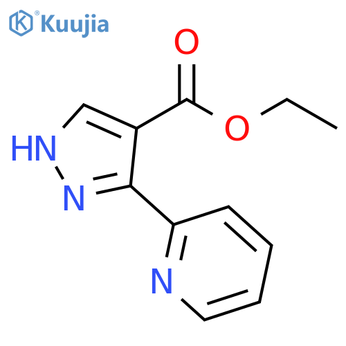 ethyl 3-(pyridin-2-yl)-1H-pyrazole-4-carboxylate structure
