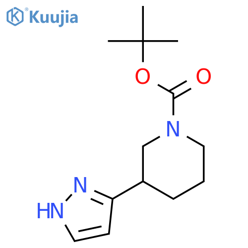 tert-Butyl 3-(1H-pyrazol-3-yl)piperidine-1-carboxylate structure