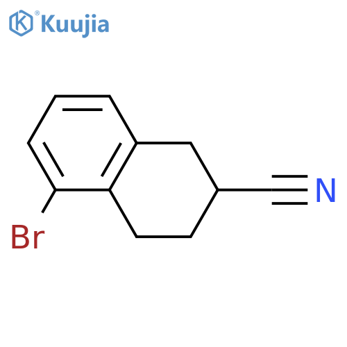 5-Bromo-1,2,3,4-tetrahydronaphthalene-2-carbonitrile structure