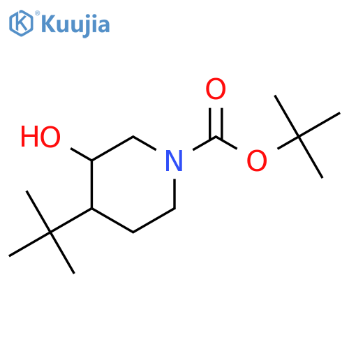 tert-Butyl 4-(tert-butyl)-3-hydroxypiperidine-1-carboxylate structure