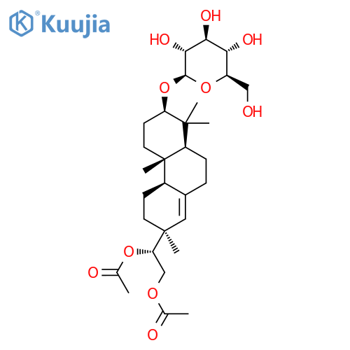 b-D-Glucopyranoside, (3a,5b,9b,10a,20R)-20,21-bis(acetyloxy)-4,4-dimethylpregn-8(14)en-3-yl structure