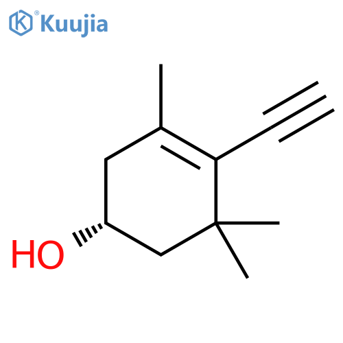 3-Cyclohexen-1-ol, 4-ethynyl-3,5,5-trimethyl-, (1R)- structure