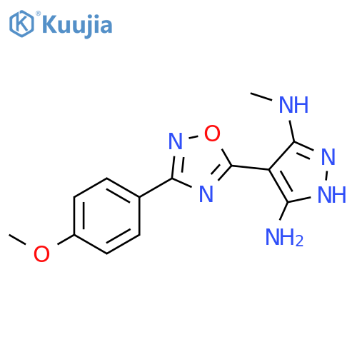 4-3-(4-Methoxyphenyl)-1,2,4-oxadiazol-5-yl-3-N-methyl-1H-pyrazole-3,5-diamine structure