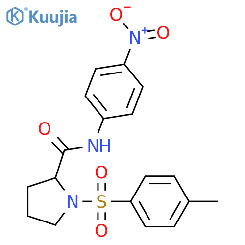 1-(4-methylbenzenesulfonyl)-N-(4-nitrophenyl)pyrrolidine-2-carboxamide structure