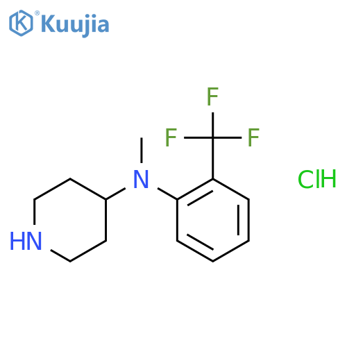 N-Methyl-N-(2-(trifluoromethyl)phenyl)piperidin-4-amine hydrochloride structure