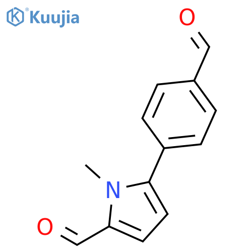 5-(4-formylphenyl)-1-methyl-1H-Pyrrole-2-carboxaldehyde structure