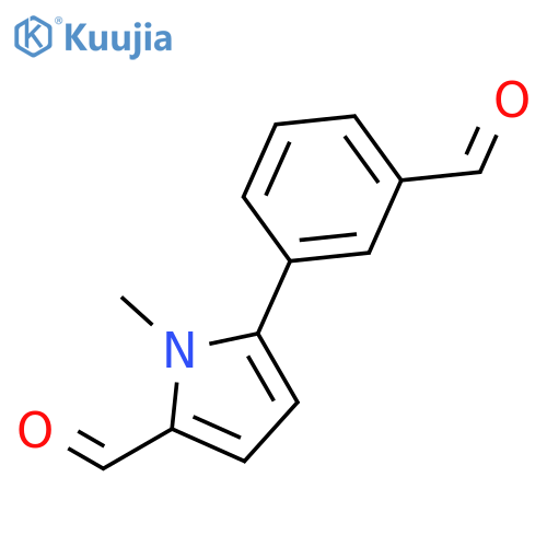 5-(3-formylphenyl)-1-methyl-1H-Pyrrole-2-carboxaldehyde structure