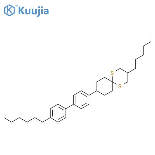 1,5-Dithiaspiro[5.5]undecane, 3-hexyl-9-(4'-hexyl[1,1'-biphenyl]-4-yl)- structure