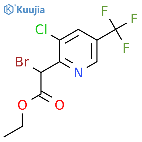 Ethyl 2-bromo-2-[3-chloro-5-(trifluoromethyl)pyridin-2-yl]acetate structure