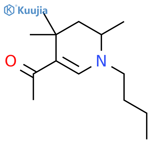 Ethanone, 1-(1-butyl-1,4,5,6-tetrahydro-4,4,6-trimethyl-3-pyridinyl)- structure