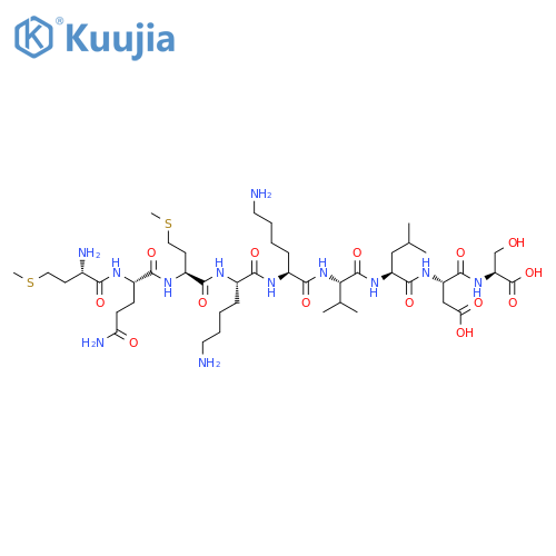L-Serine,L-methionyl-L-glutaminyl-L-methionyl-L-lysyl-L-lysyl-L-valyl-L-leucyl-L-a-aspartyl- structure