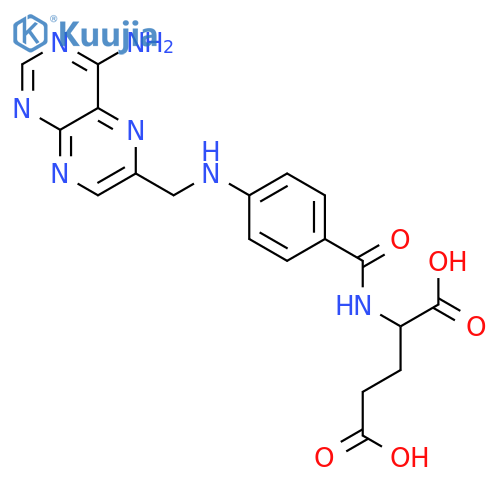 L-Glutamic acid,N-[4-[[(4-amino-6-pteridinyl)methyl]amino]benzoyl]- structure