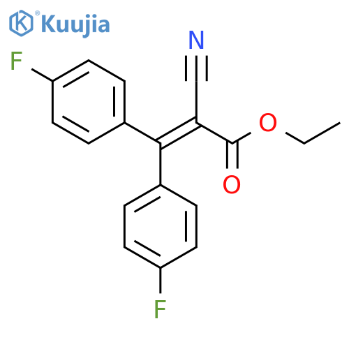 2-Propenoic acid, 2-cyano-3,3-bis(4-fluorophenyl)-, ethyl ester structure