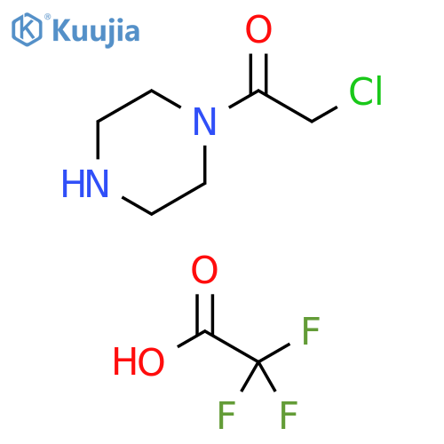 2-Chloro-1-(piperazin-1-yl)ethan-1-one Trifluoroacetic Acid structure