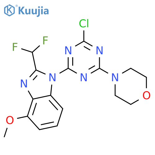 4-(4-Chloro-6-(2-(difluoromethyl)-4-methoxy-1h-benzo[d]imidazol-1-yl)-1,3,5-triazin-2-yl)morpholine structure
