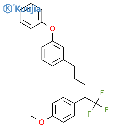 BENZENE, 1-PHENOXY-3-[5,5,5-TRIFLUORO-4-(4-METHOXYPHENYL)-3-PENTENYL]- structure