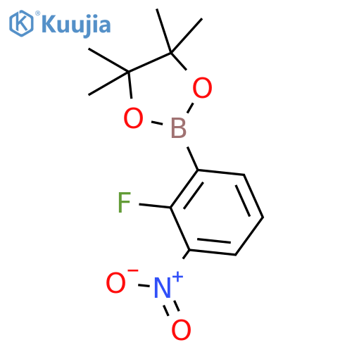2-Fluoro-3-nitrophenylboronic acid, pinacol ester structure