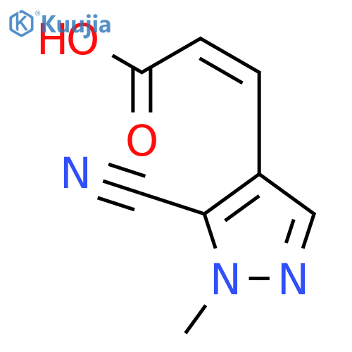 2-Propenoic acid, 3-(5-cyano-1-methyl-1H-pyrazol-4-yl)-, (Z)- structure
