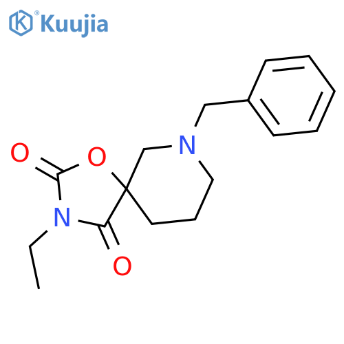 1-Oxa-3,7-diazaspiro[4.5]decane-2,4-dione, 3-ethyl-7-(phenylmethyl)- structure