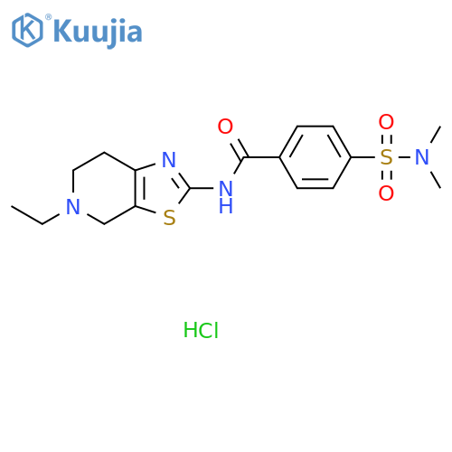 4-(dimethylsulfamoyl)-N-{5-ethyl-4H,5H,6H,7H-1,3thiazolo5,4-cpyridin-2-yl}benzamide hydrochloride structure