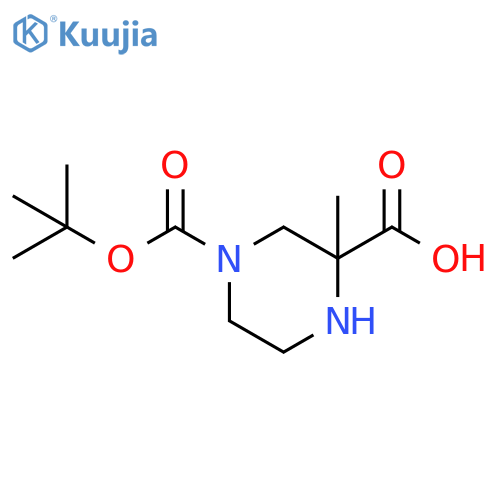 4-(tert-butoxy)carbonyl-2-methylpiperazine-2-carboxylic acid structure