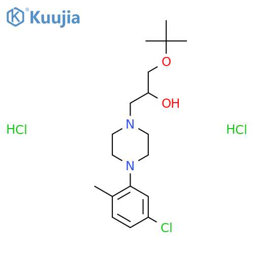 1-(tert-butoxy)-3-4-(5-chloro-2-methylphenyl)piperazin-1-ylpropan-2-ol dihydrochloride structure