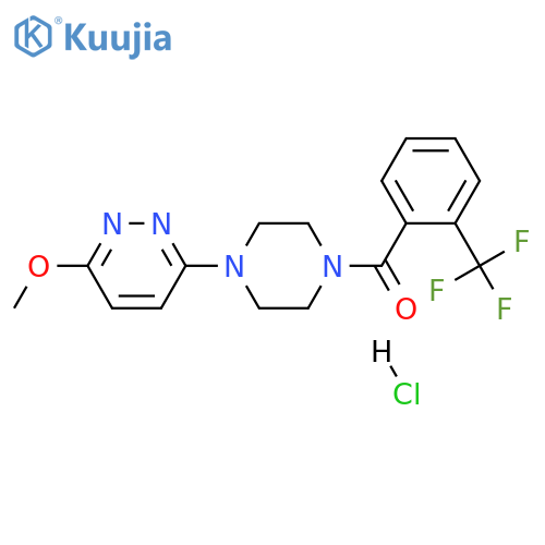 3-methoxy-6-{4-[2-(trifluoromethyl)benzoyl]piperazin-1-yl}pyridazine hydrochloride structure
