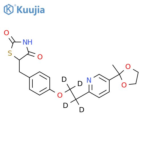 5-4-2-5-(2-Methyl-1,3-dioxolan-2-yl)-2-pyridinylethoxy-d4benzyl-2,4-thiazolidinedione structure