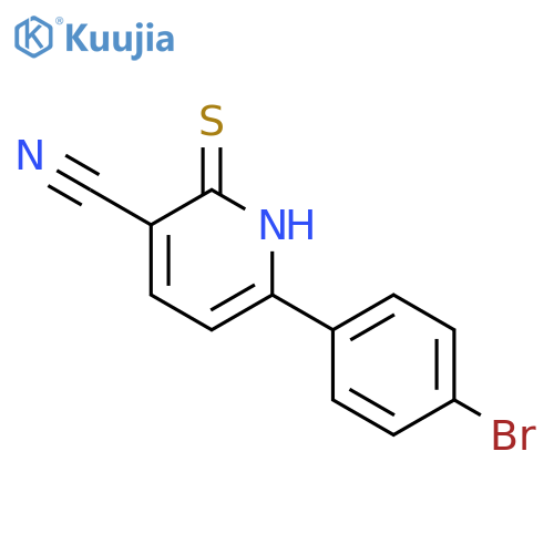 3-Pyridinecarbonitrile, 6-(4-bromophenyl)-1,2-dihydro-2-thioxo- structure