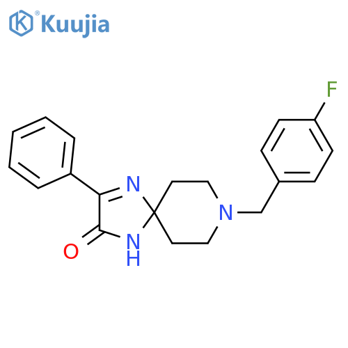 8-[(4-fluorophenyl)methyl]-3-phenyl-1,4,8-triazaspiro[4.5]dec-3-en-2-one structure