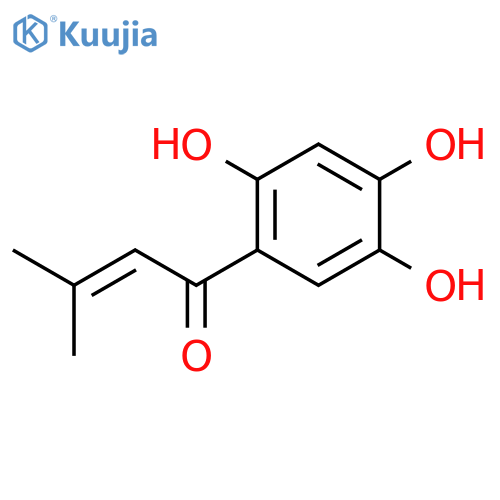 2-Buten-1-one,3-methyl-1-(2,4,5-trihydroxyphenyl)- structure