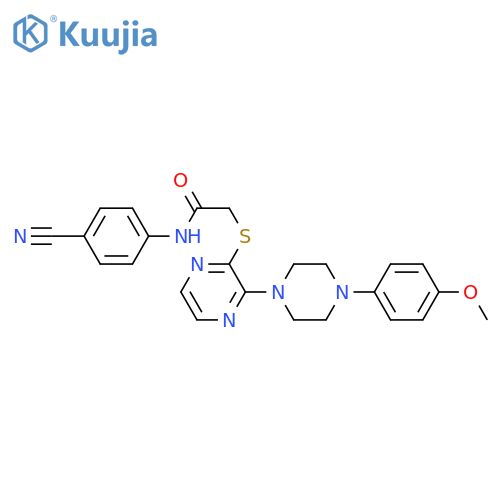 N-(4-cyanophenyl)-2-({3-[4-(4-methoxyphenyl)piperazin-1-yl]pyrazin-2-yl}sulfanyl)acetamide structure
