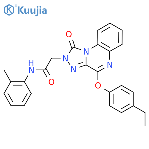 2-[4-(4-ethylphenoxy)-1-oxo-1H,2H-[1,2,4]triazolo[4,3-a]quinoxalin-2-yl]-N-(2-methylphenyl)acetamide structure