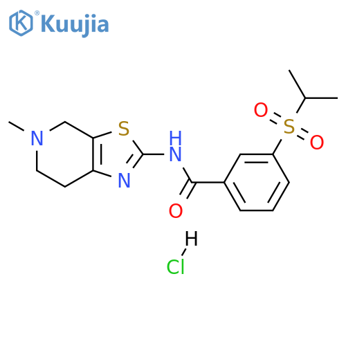 N-{5-methyl-4H,5H,6H,7H-1,3thiazolo5,4-cpyridin-2-yl}-3-(propane-2-sulfonyl)benzamide hydrochloride structure