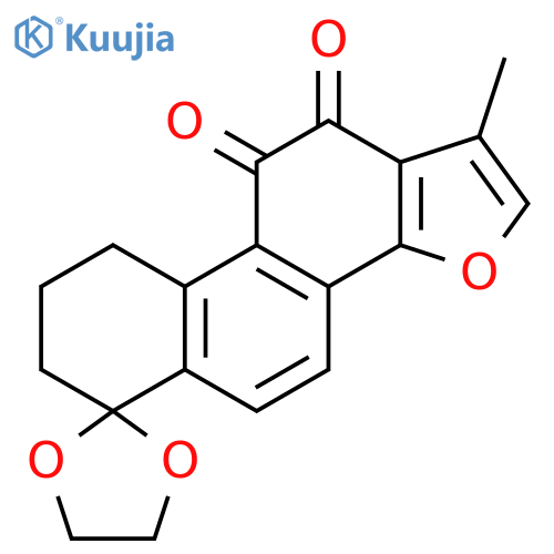 8′,9′-Dihydro-1′-methylspiro[1,3-dioxolane-2,6′(7′H)-phenanthro[1,2-b]furan]-10′,11′-dione structure