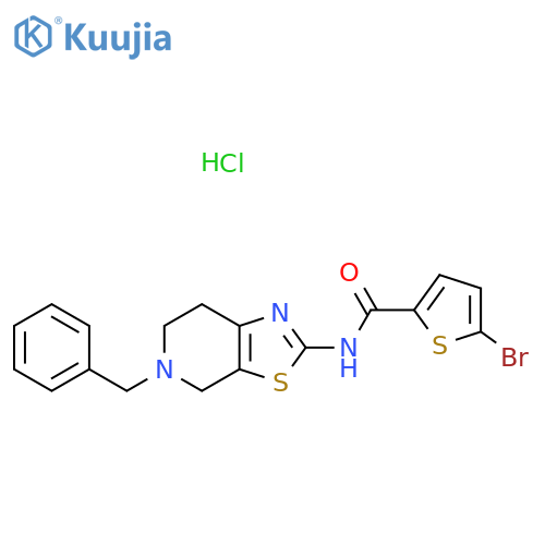 N-{5-benzyl-4H,5H,6H,7H-1,3thiazolo5,4-cpyridin-2-yl}-5-bromothiophene-2-carboxamide hydrochloride structure