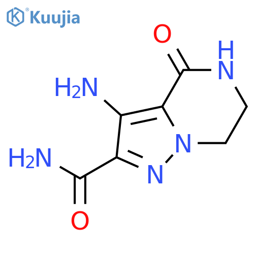 3-amino-4,5,6,7-tetrahydro-4-oxo-Pyrazolo[1,5-a]pyrazine-2-carboxamide structure
