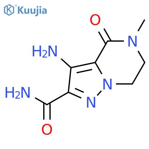 3-amino-4,5,6,7-tetrahydro-5-methyl-4-oxo-Pyrazolo[1,5-a]pyrazine-2-carboxamide structure