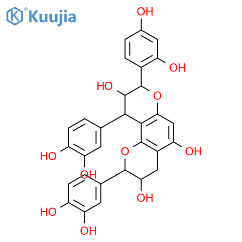 (2R,3S,8R,9R,10S)-8-(2,4-Dihydroxyphenyl)-2,10-bis(3,4-dihydroxyphenyl)-3,4,9,10-tetrahydro-2H,8H-benzo[1,2-b:3,4-b‘]dipyran-3,5,9-triol structure