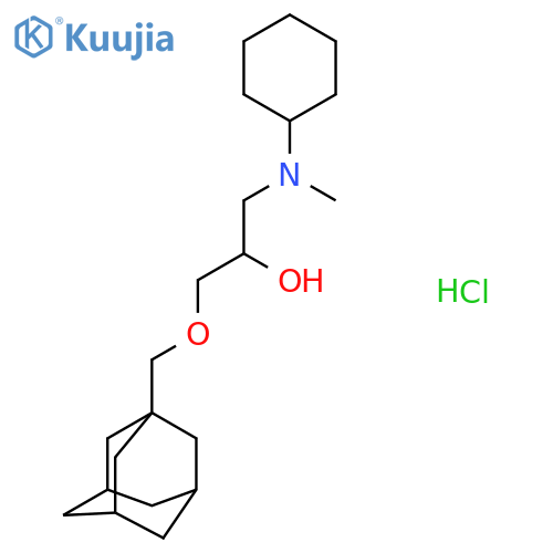 N-{3-(adamantan-1-yl)methoxy-2-hydroxypropyl}-N-methylcyclohexanamine hydrochloride structure