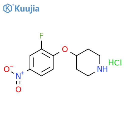 4-(2-Fluoro-4-nitrophenoxy)piperidine hydrochloride structure