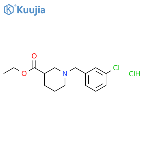 ethyl 1-(3-chlorophenyl)methylpiperidine-3-carboxylate hydrochloride structure