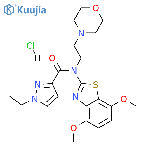N-(4,7-dimethoxy-1,3-benzothiazol-2-yl)-1-ethyl-N-2-(morpholin-4-yl)ethyl-1H-pyrazole-3-carboxamide hydrochloride structure