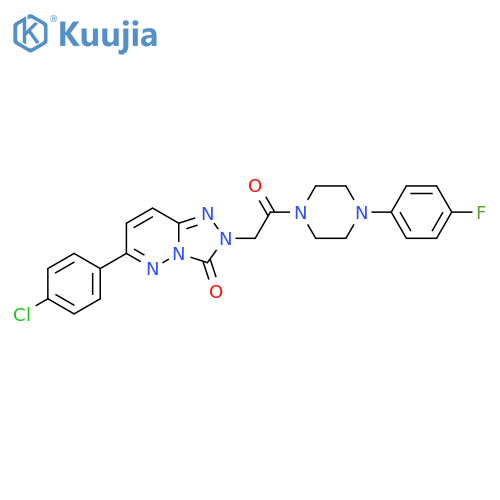 6-(4-chlorophenyl)-2-{2-4-(4-fluorophenyl)piperazin-1-yl-2-oxoethyl}-2H,3H-1,2,4triazolo4,3-bpyridazin-3-one structure
