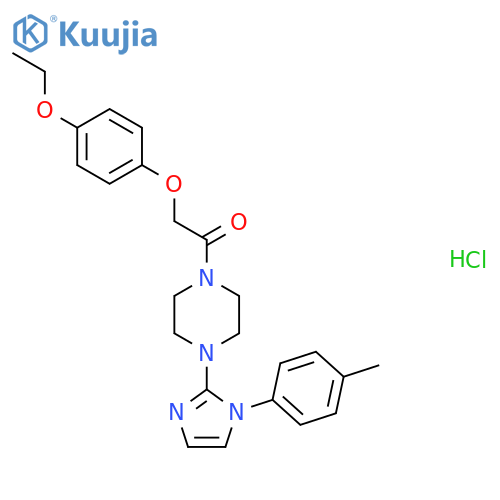 2-(4-ethoxyphenoxy)-1-{4-1-(4-methylphenyl)-1H-imidazol-2-ylpiperazin-1-yl}ethan-1-one hydrochloride structure