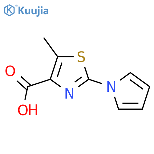 5-methyl-2-(1H-pyrrol-1-yl)-1,3-thiazole-4-carboxylic acid structure
